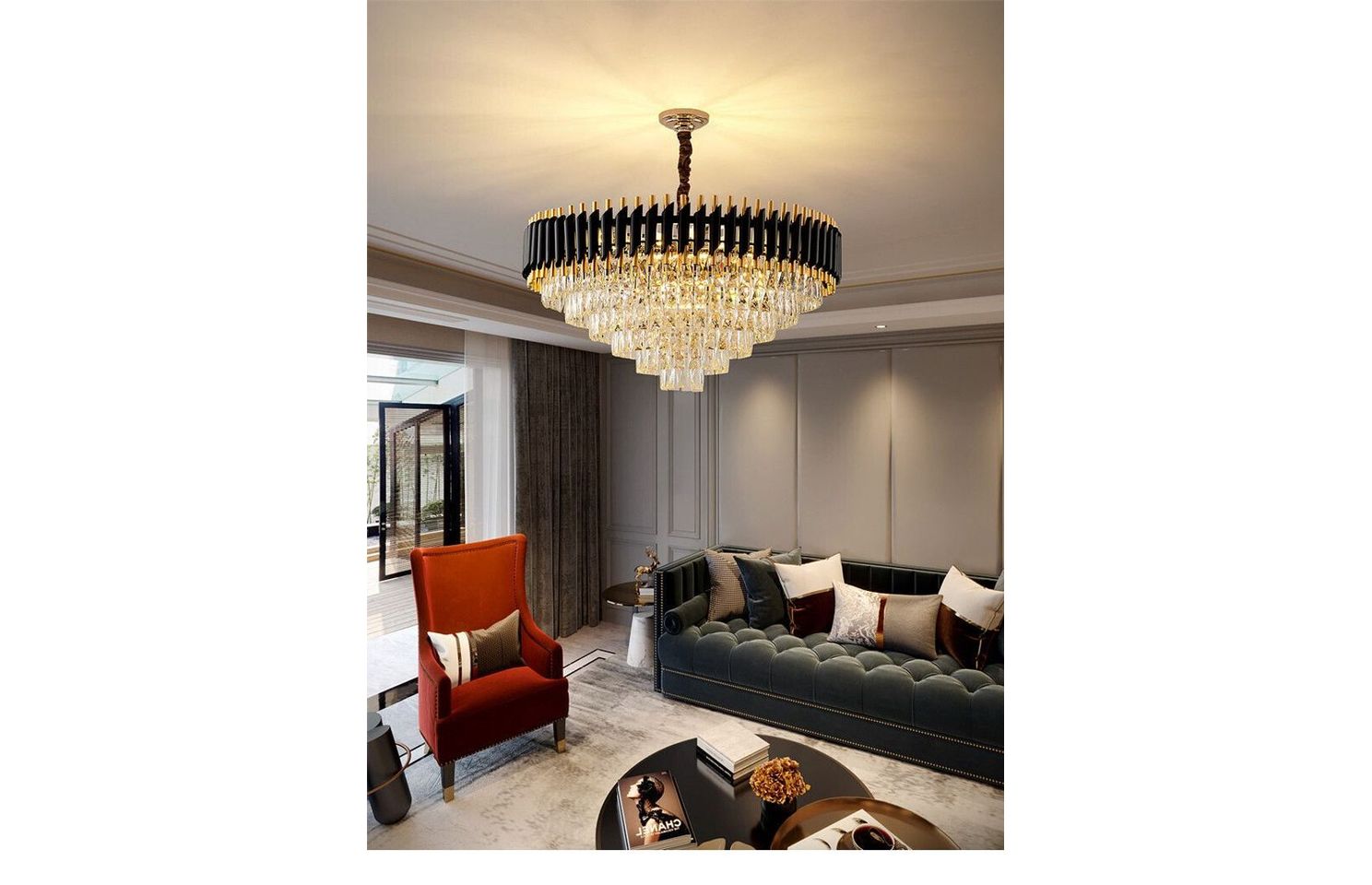 lustre cristal black mamba 60cm