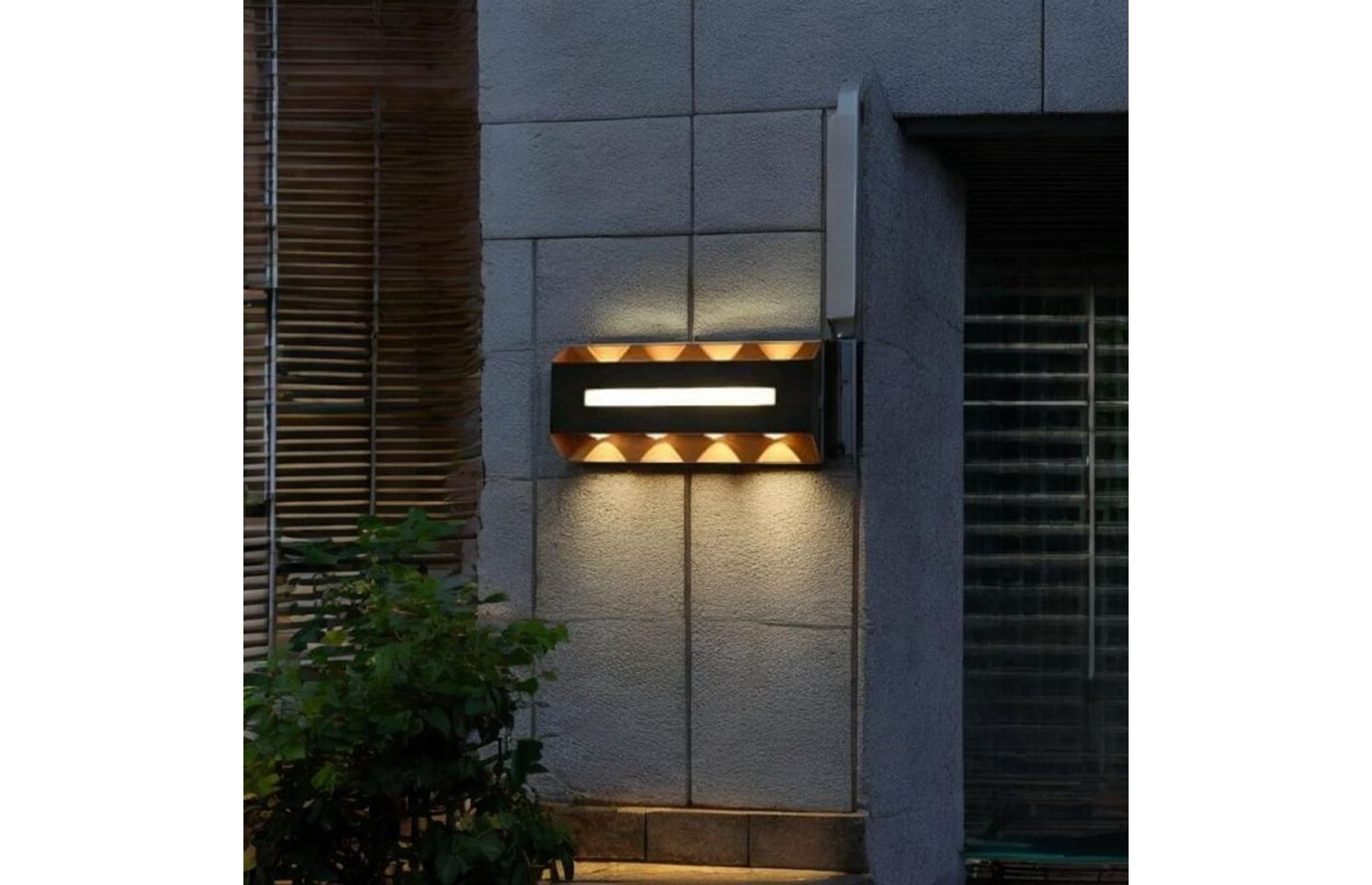 Applique murale d'extérieur rectangulaire à LED Glowave